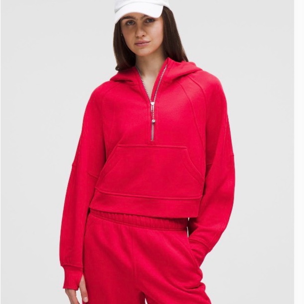 Lululemon Scuba Set Red ❤️🔥 Half-Zip Hoodie + Joggers Size M